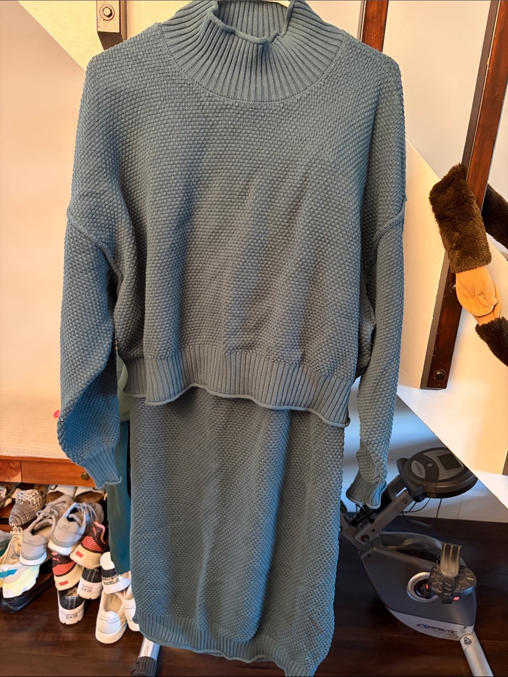 Green Knit Sweater skirt - Free people worn only once